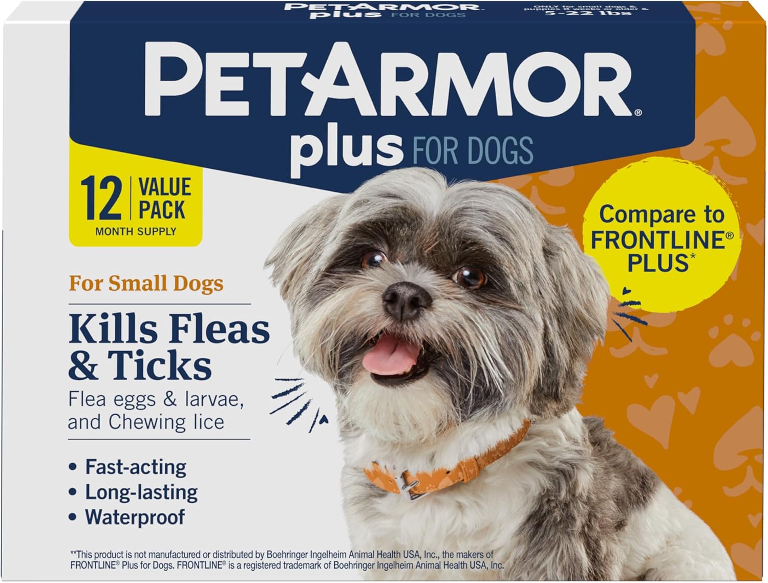 PetArmor Plus Flea and Tick Prevention for Small Dogs - 12 Doses