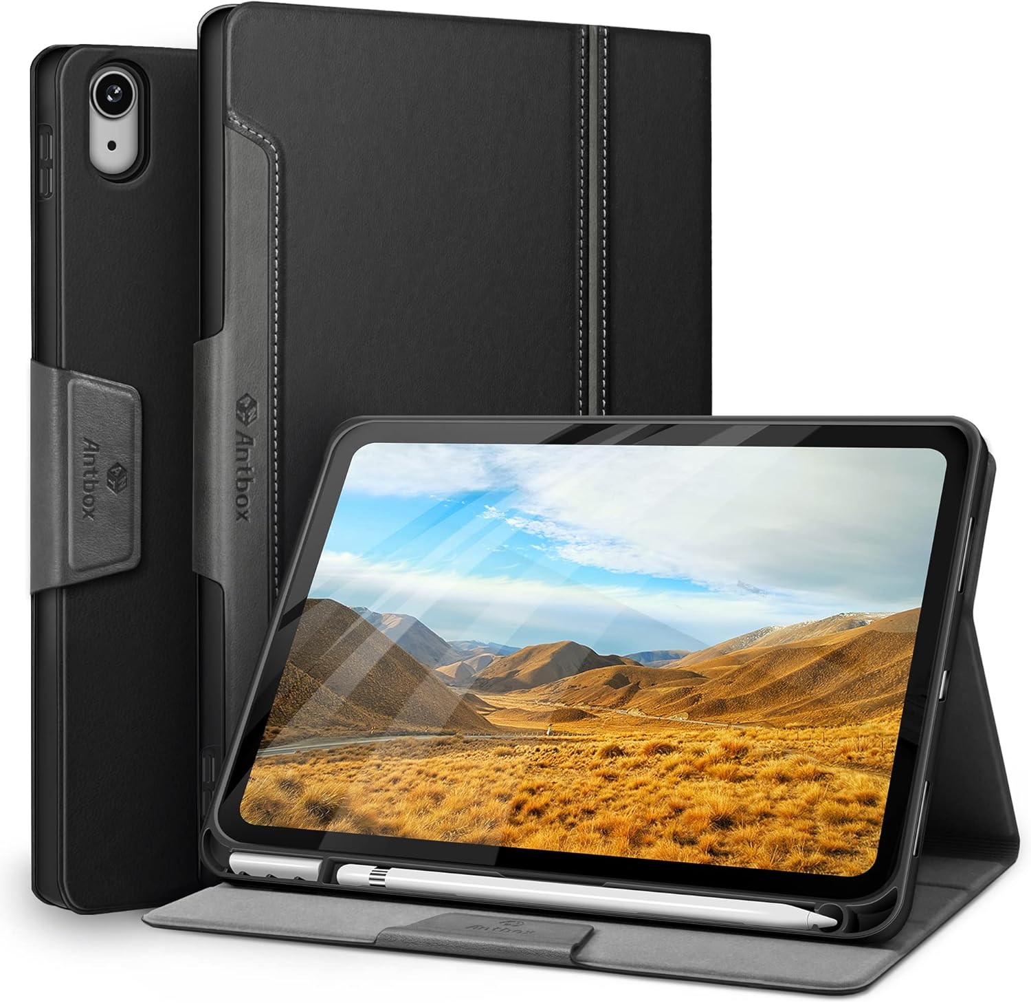 Antbox Case for iPad 11th & 10th Gen with Pencil Holder & Sleep/Wake