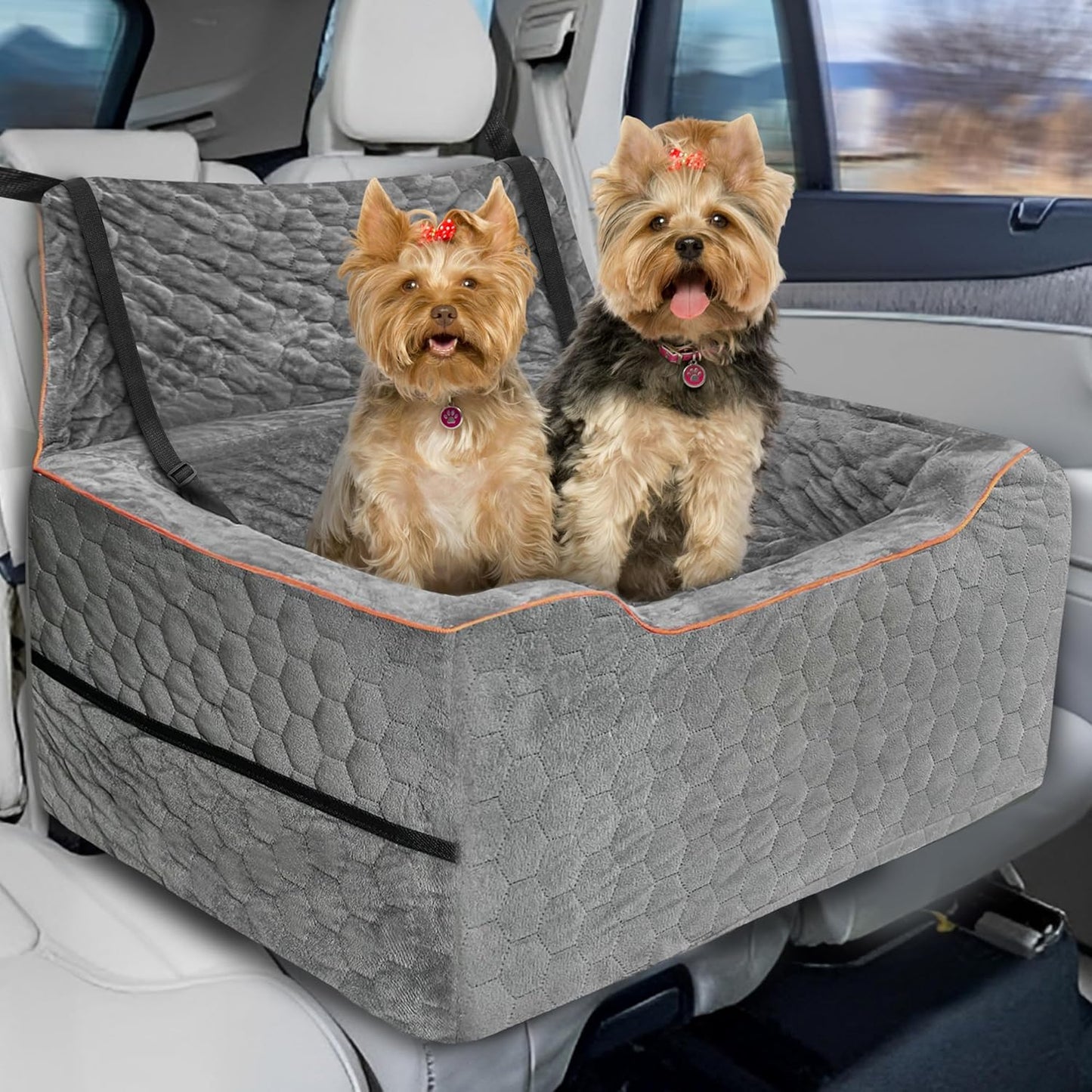 Dog Booster Seat for Medium & Larger Dogs with Washable Cover