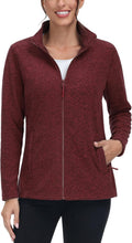 TACVASEN Women's Full Zip Fleece Jacket - Lightweight (Style YSKP)
