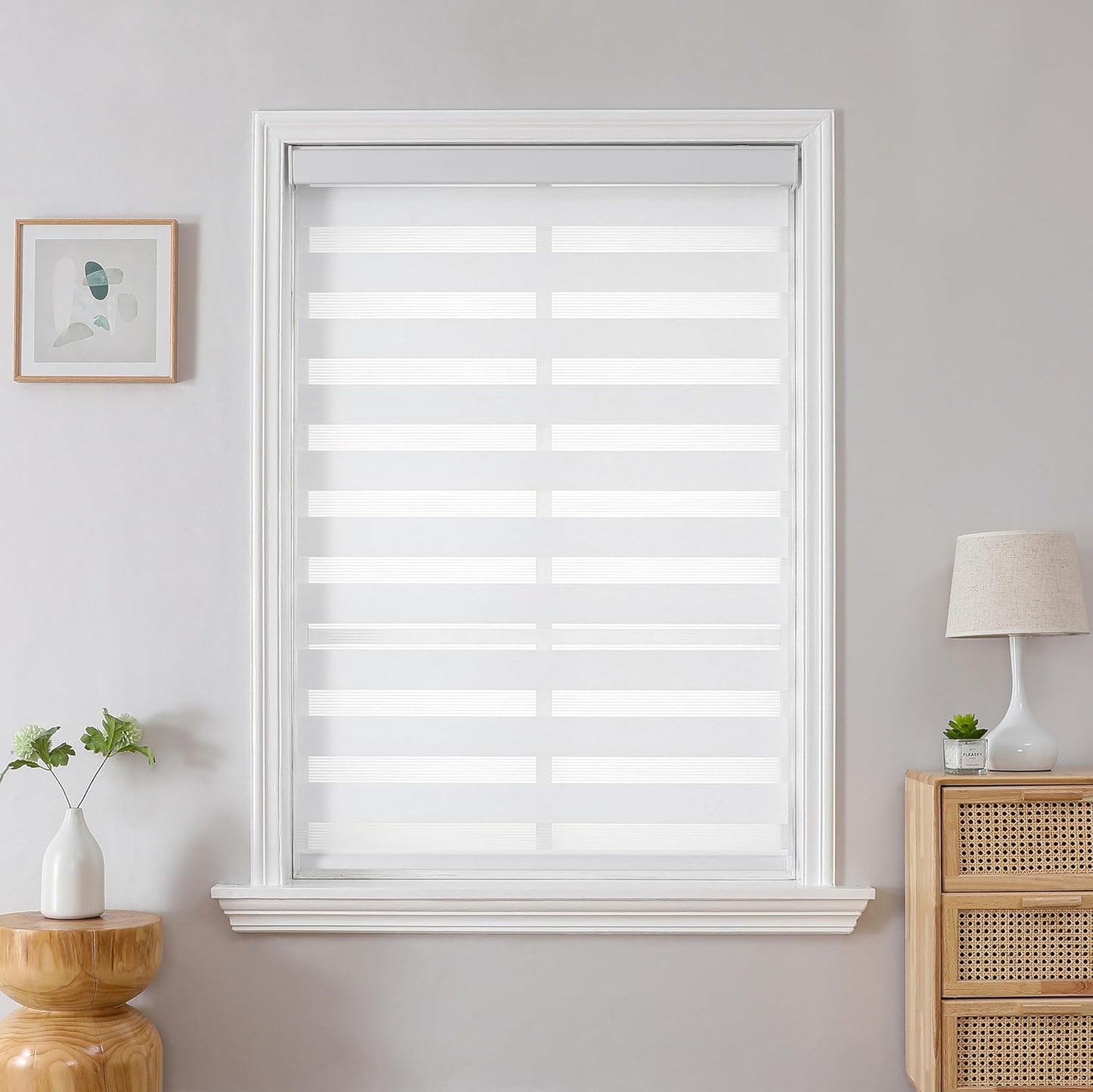 Joydeco Cordless Zebra Blinds for Windows - Light Control Shades