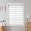 Cordless Zebra Blinds for Windows 47in x 75in - Dual Layer Light