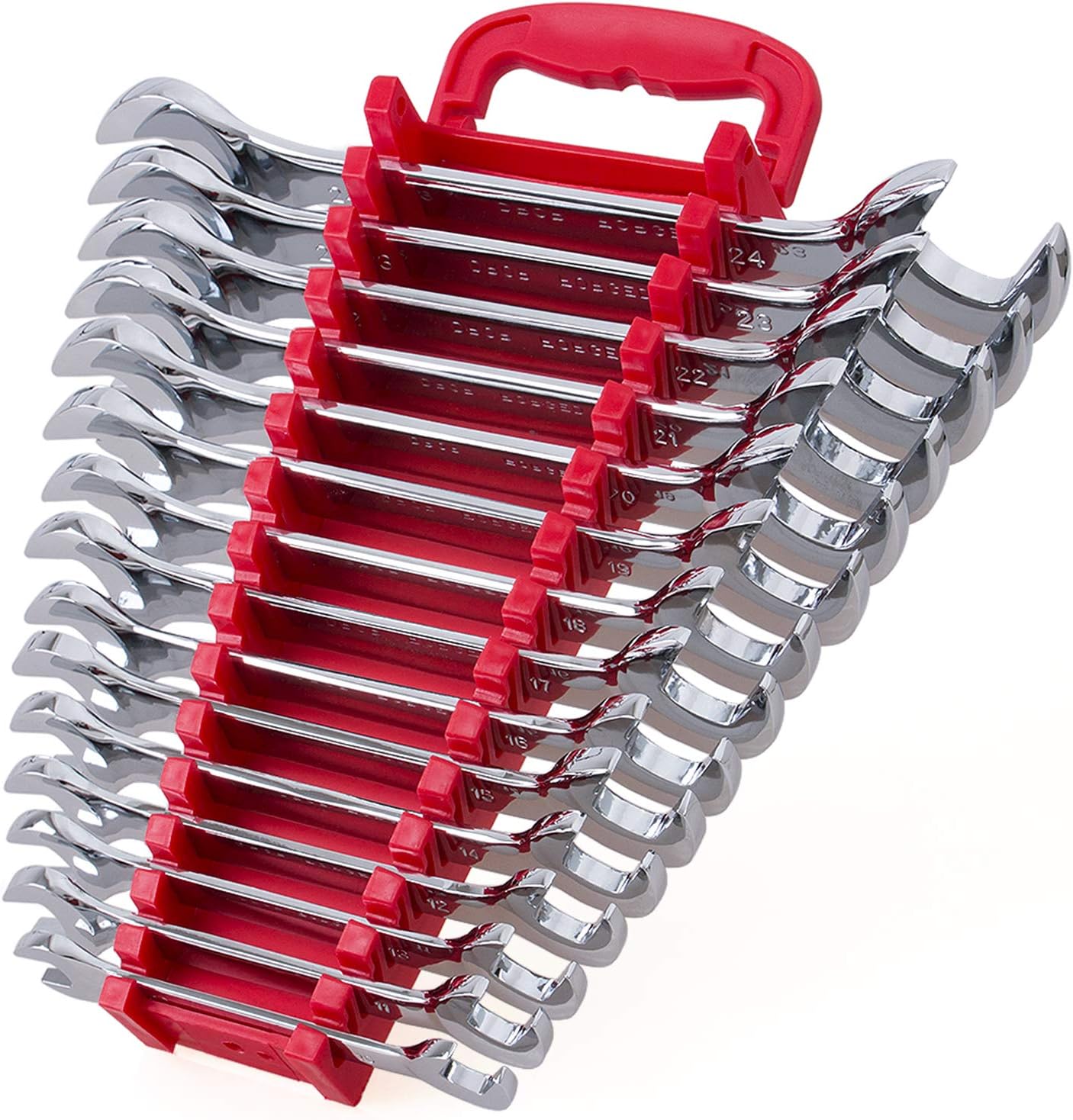 15-Piece Premium Angle Head Open End Wrench Set for Mechanics