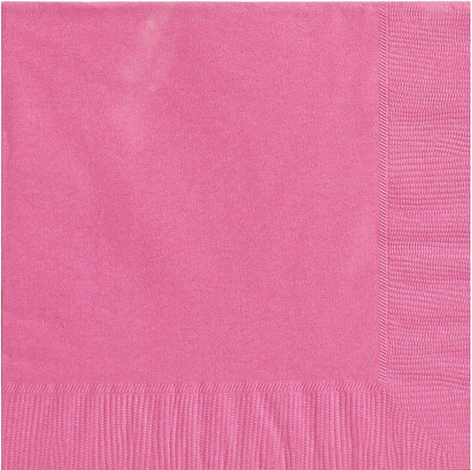 Amscan Bright Pink Beverage Napkins for Stylish Events