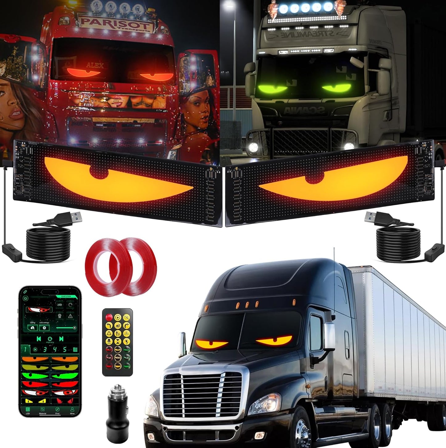Sachie 5800 Lux High-Brightness LED Light Strips for Cars