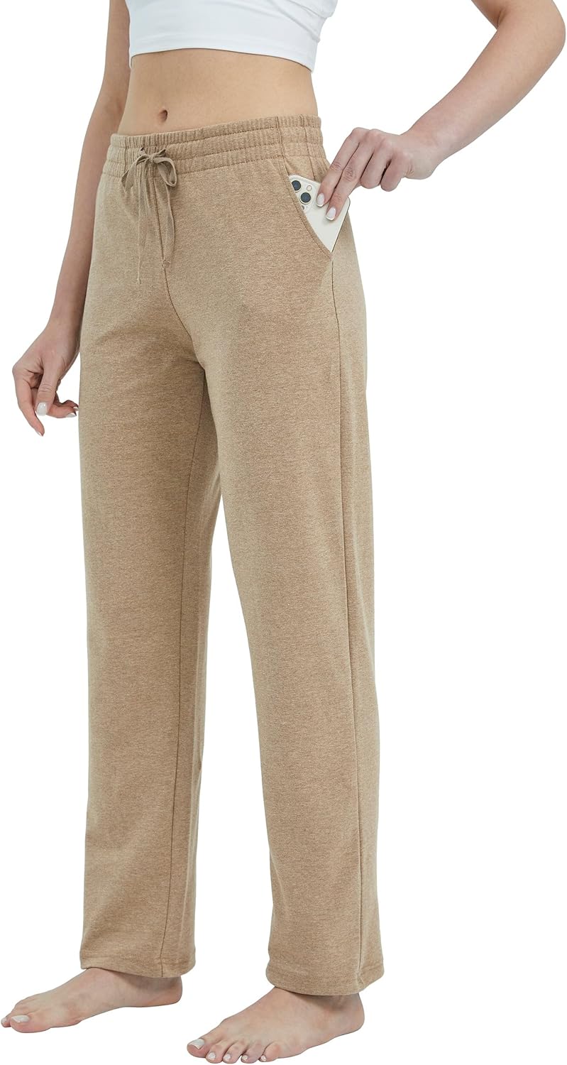 Willit Women's Cotton Sweatpants for Yoga and Lounge Comfort