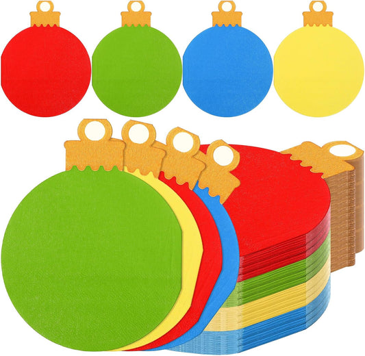 Christmas Ball Shaped Napkins - Festive Party Supplies