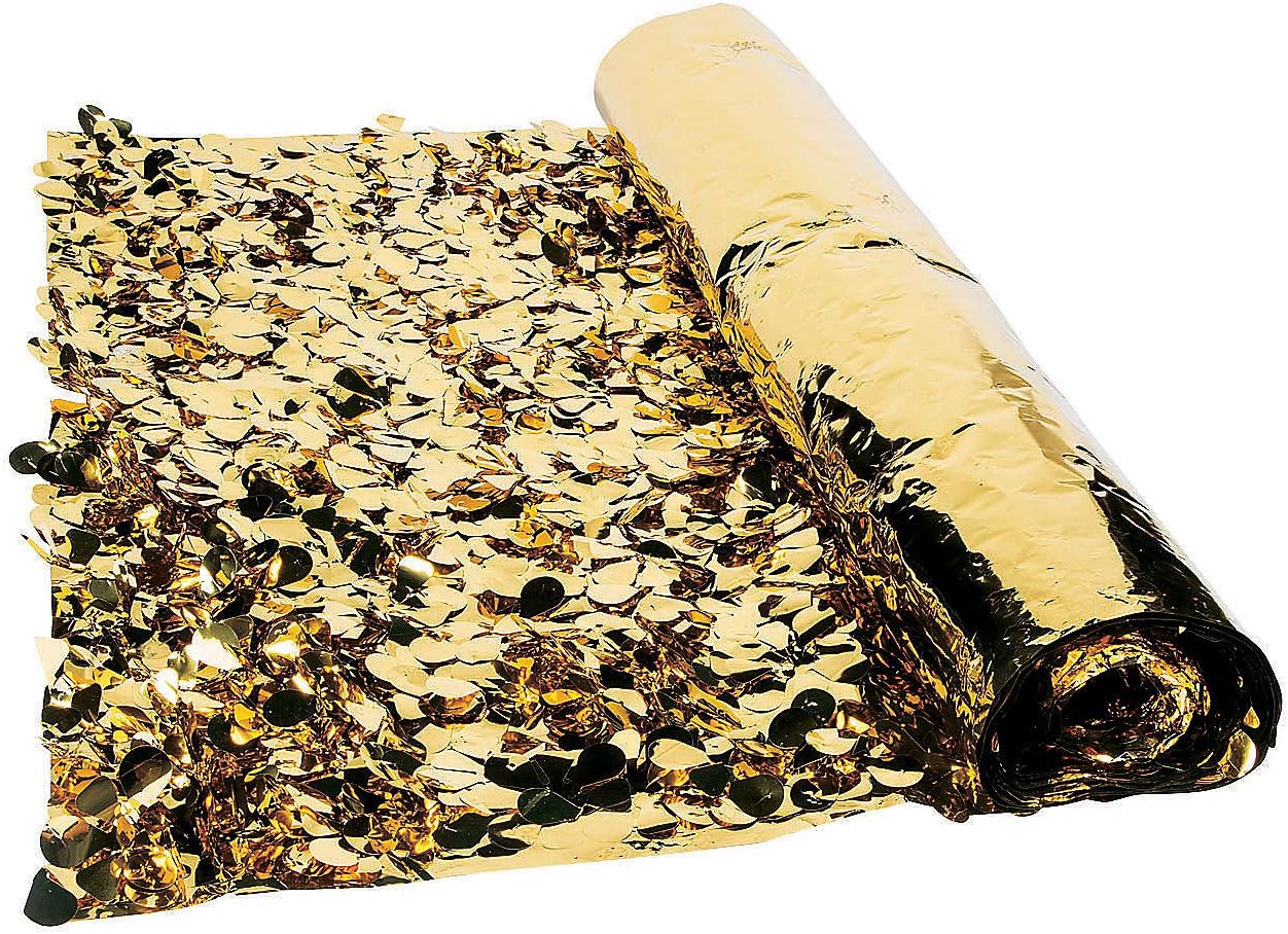 Gold Metallic Floral Sheeting Backdrop for Stunning Party Decor