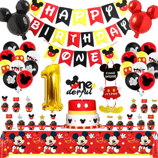 1st Birthday Mouse Party Decor Set