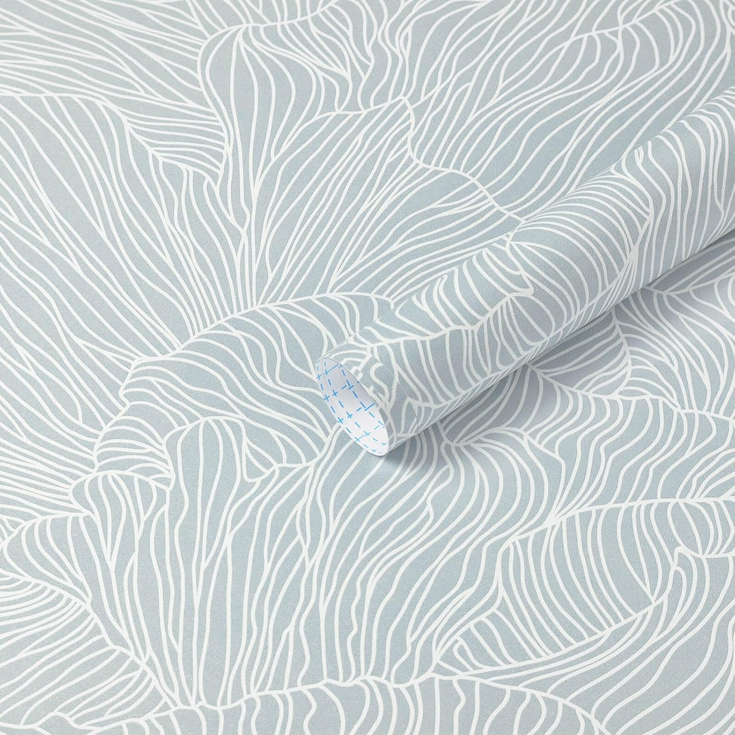 Heroad Blue Peel and Stick Wallpaper for Modern Home Decor