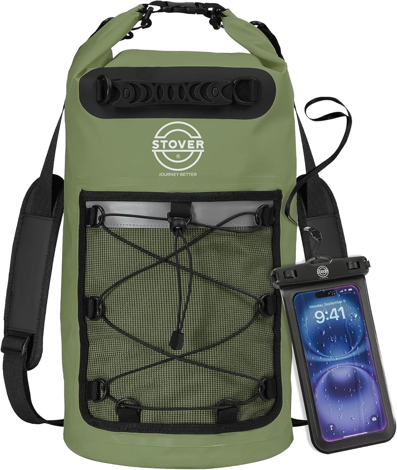 STOVER Waterproof Backpack for Kayaking, Travel, and Hiking
