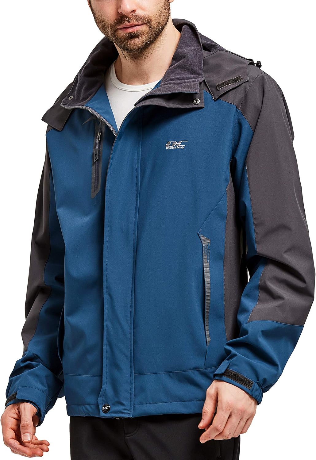 Diamond Candy Men's Lightweight Waterproof Hooded Jacket