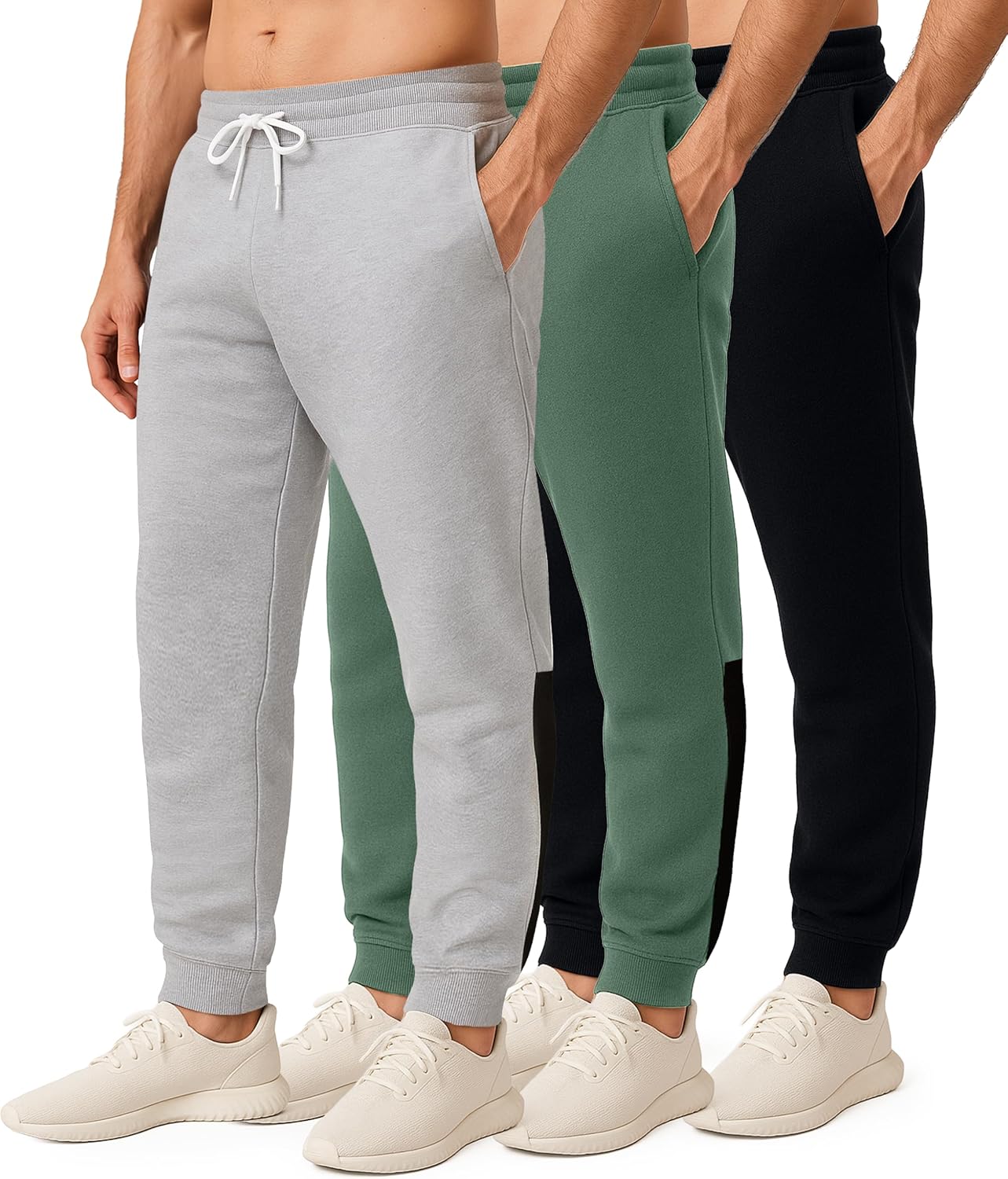 Real Essentials Men's Jogger Sweatpants: Comfort & Style Trio