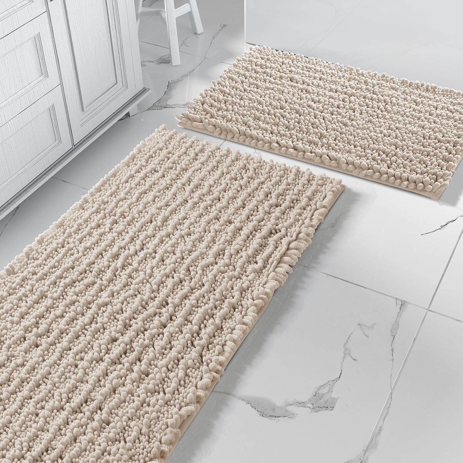 Yimobra Bathroom Rugs Sets 2 Piece - Luxury Chenille Bath Mat
