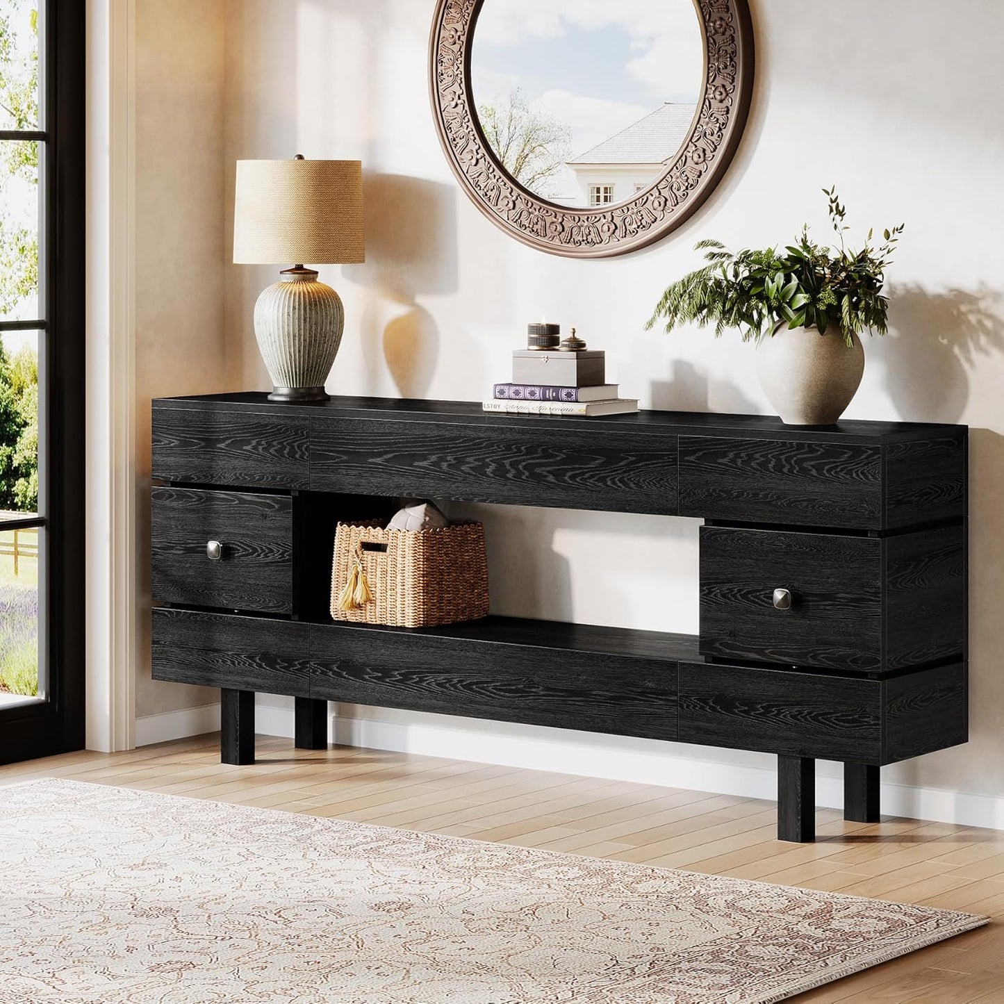 Tribesigns Farmhouse Console: Organized Entryway
