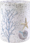 Coastal Terrazo Wastebasket - Decorative Trash Can for Home