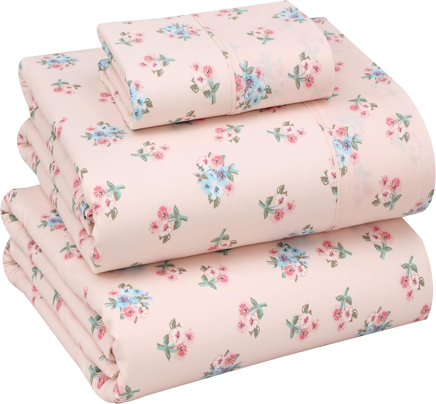 100% Cotton Twin Sheets Set for Soft and Breathable Comfort