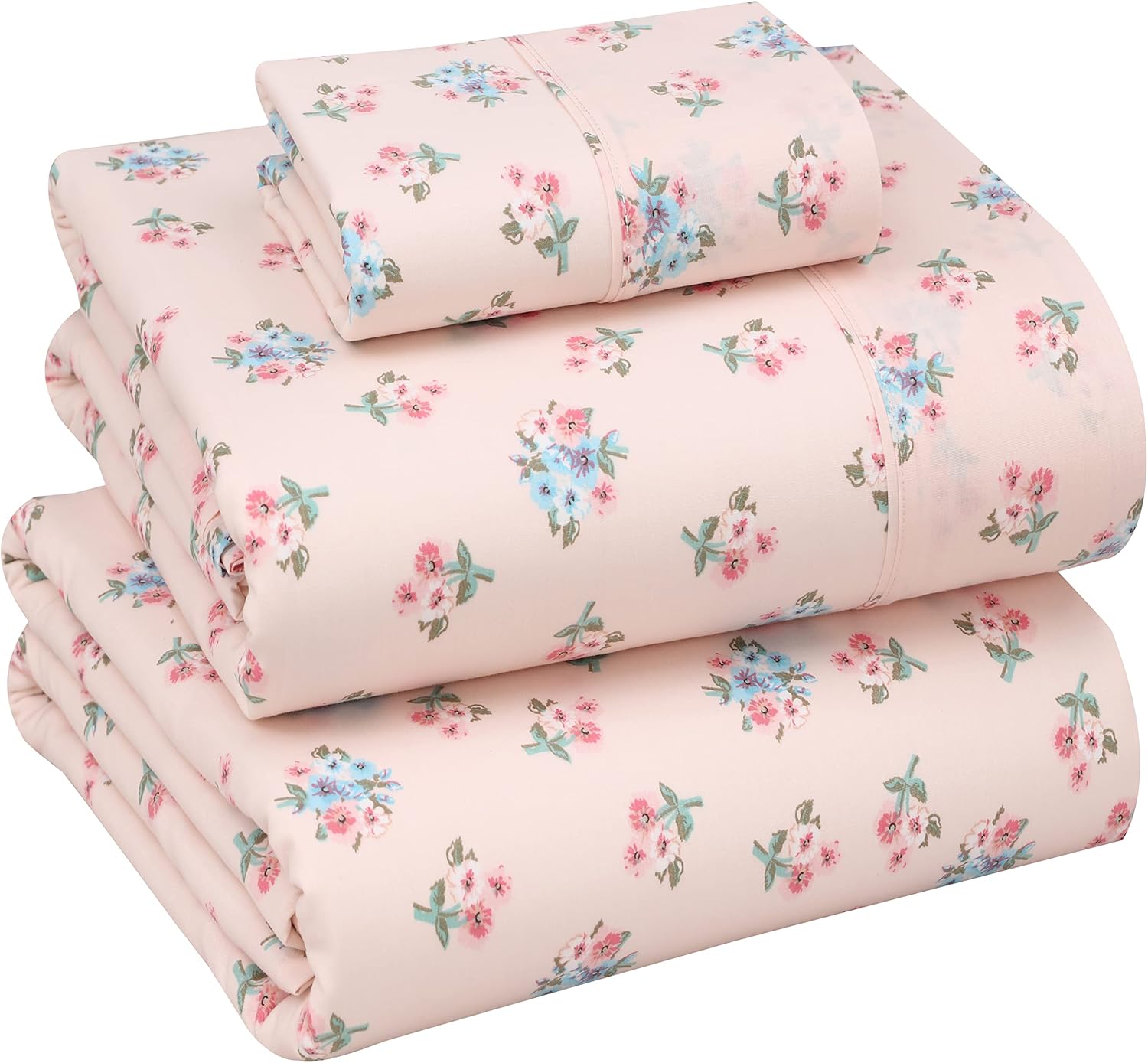100% Cotton Twin Sheets Set for Soft and Breathable Comfort