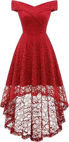 HomRain Women's Elegant Floral Lace Dress for Weddings and Parties