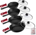 Cuisinel Cast Iron Skillets Set 6ft 8ft 10ft 12ft - Versatile Oven