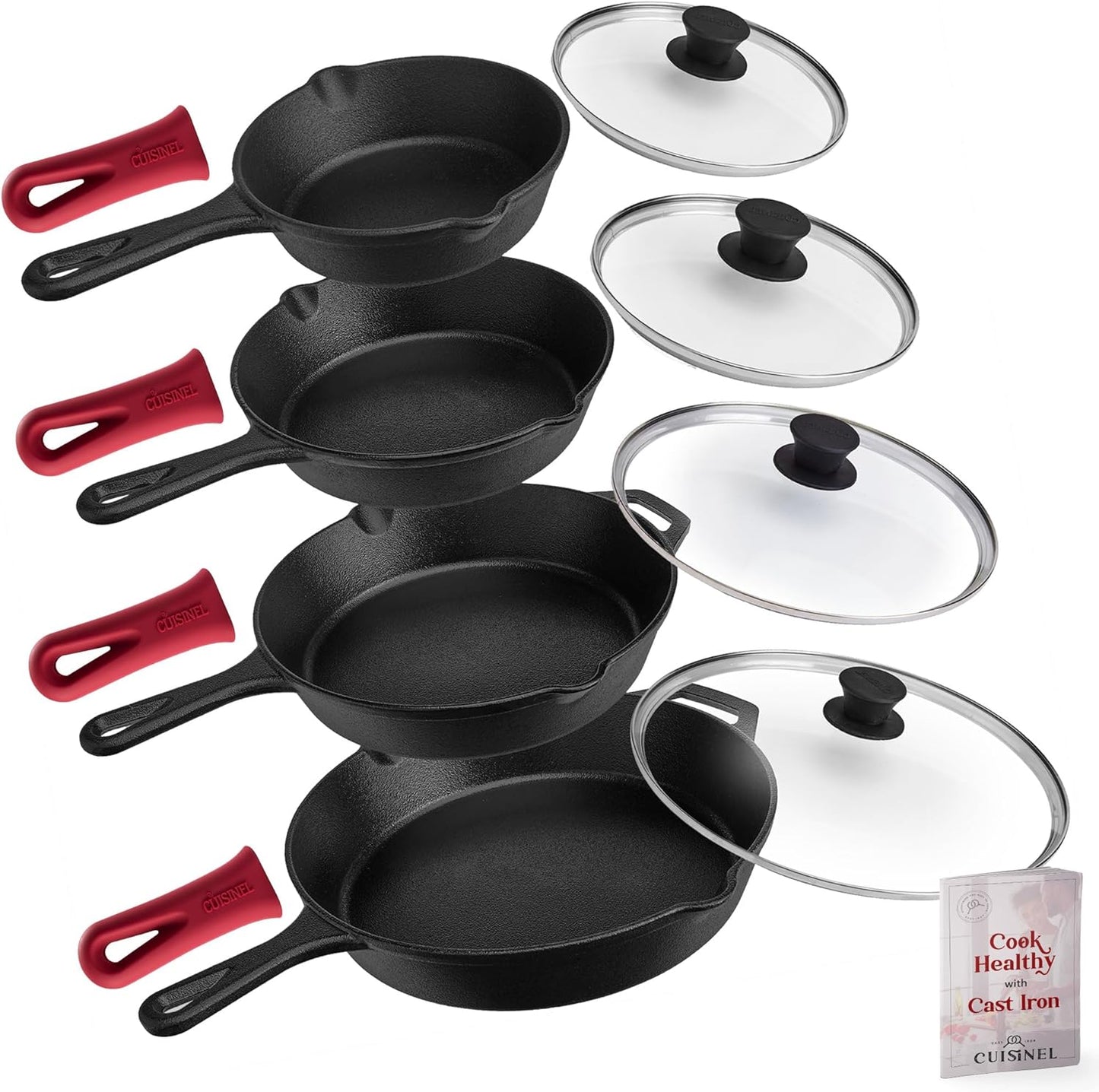Cuisinel Cast Iron Skillets Set - Versatile Cooking Essentials