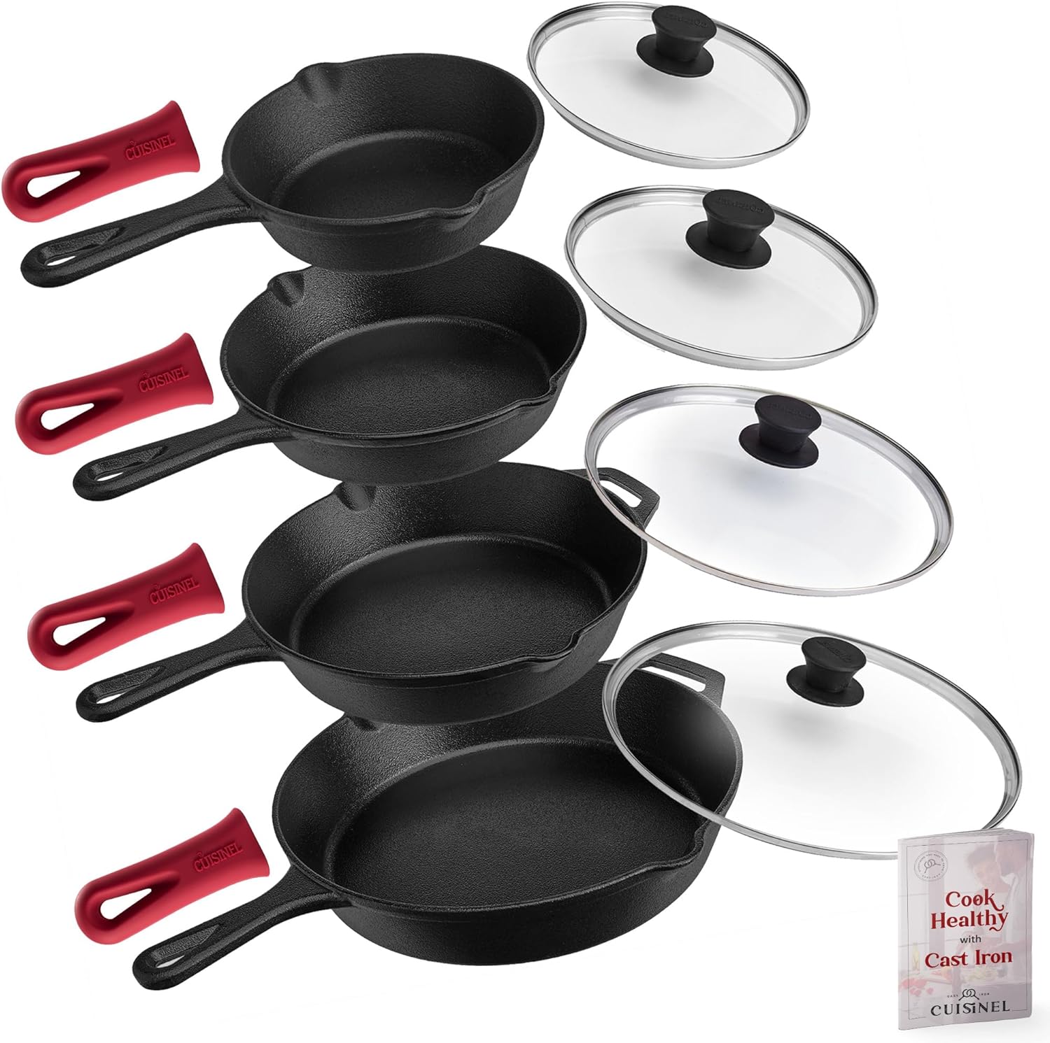 Cuisinel Cast Iron Skillets Set - Versatile Cooking Essentials