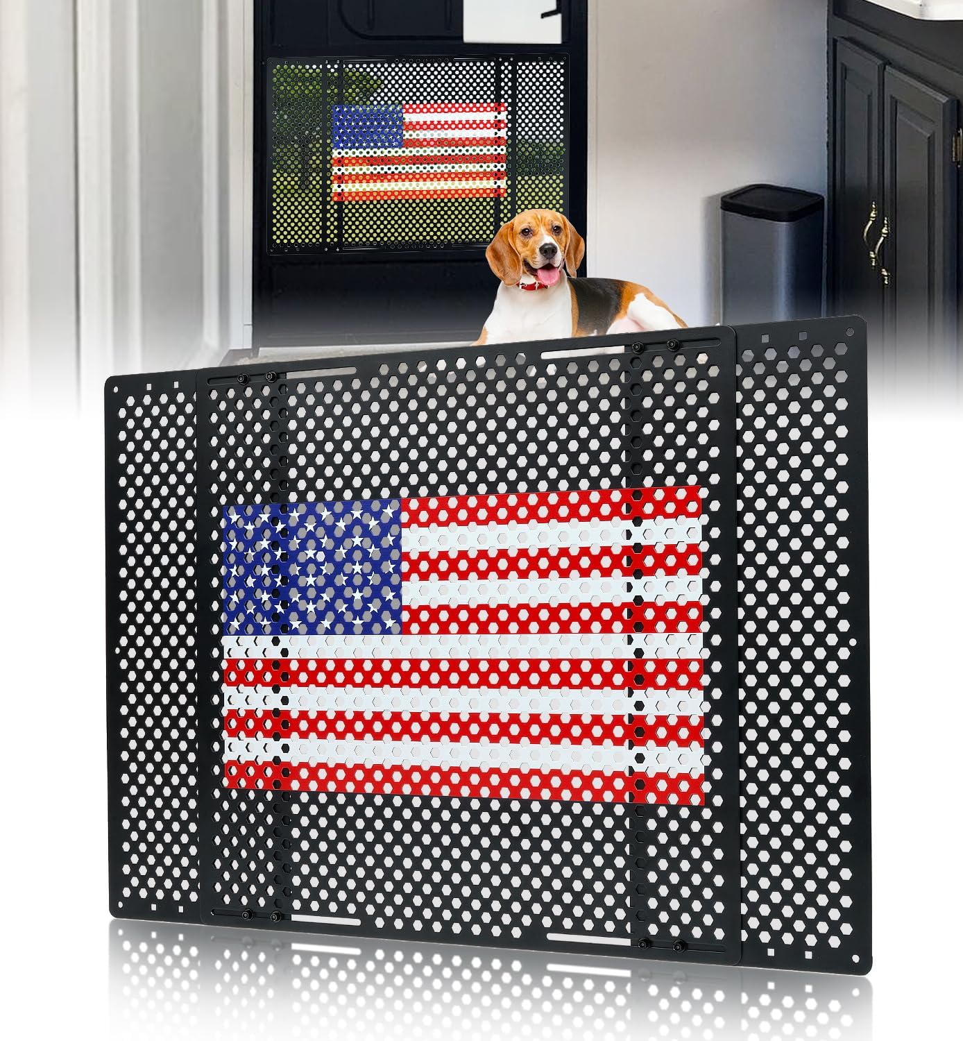 Adjustable Aluminum Alloy RV Entry Screen Door Grille Protector