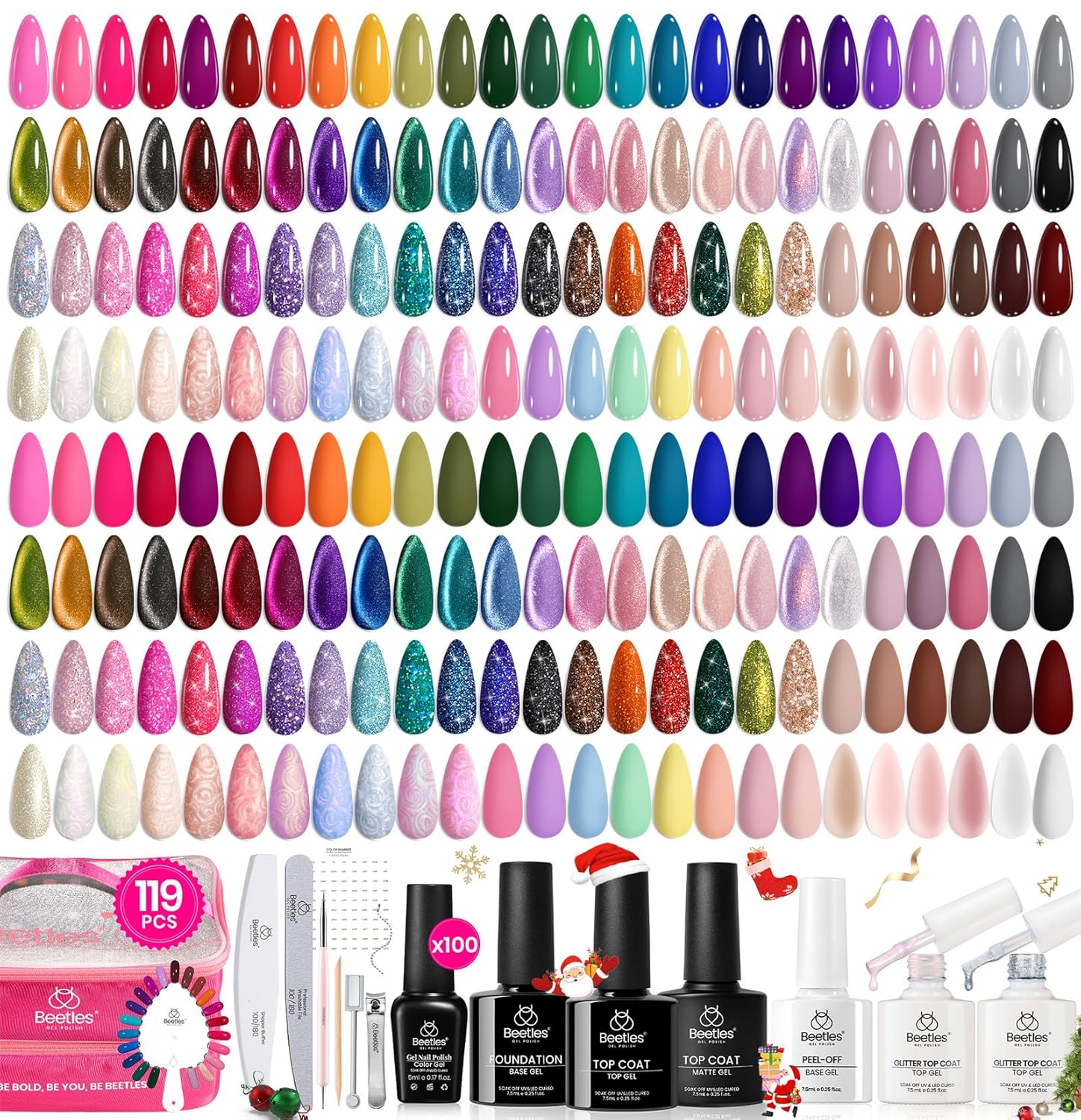Beetles Nail Nook Gel Nail Polish Set - 100 Colors for Art