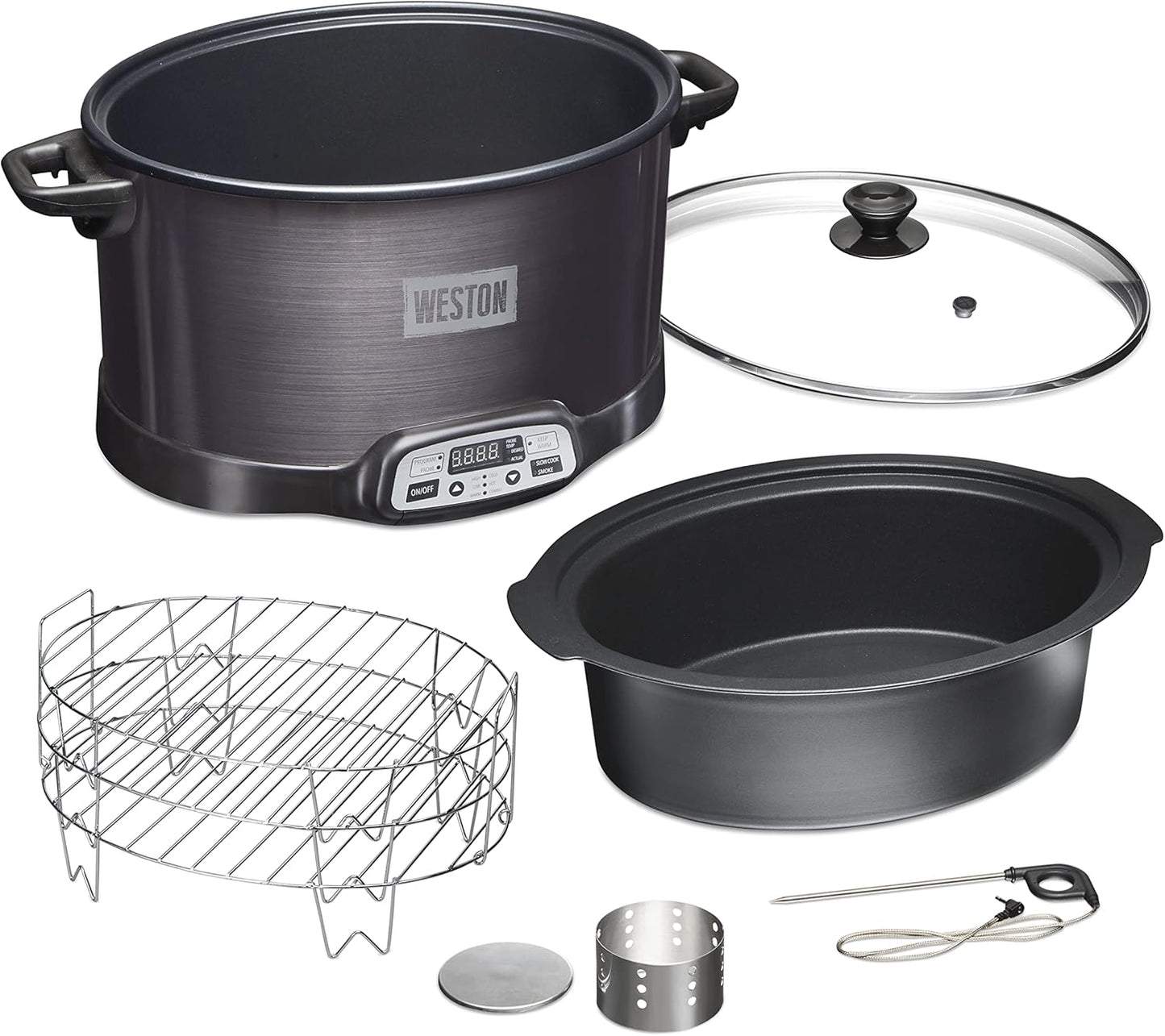 2-in-1 Indoor Electric Smoker & Slow Cooker for Year-Round Flavor
