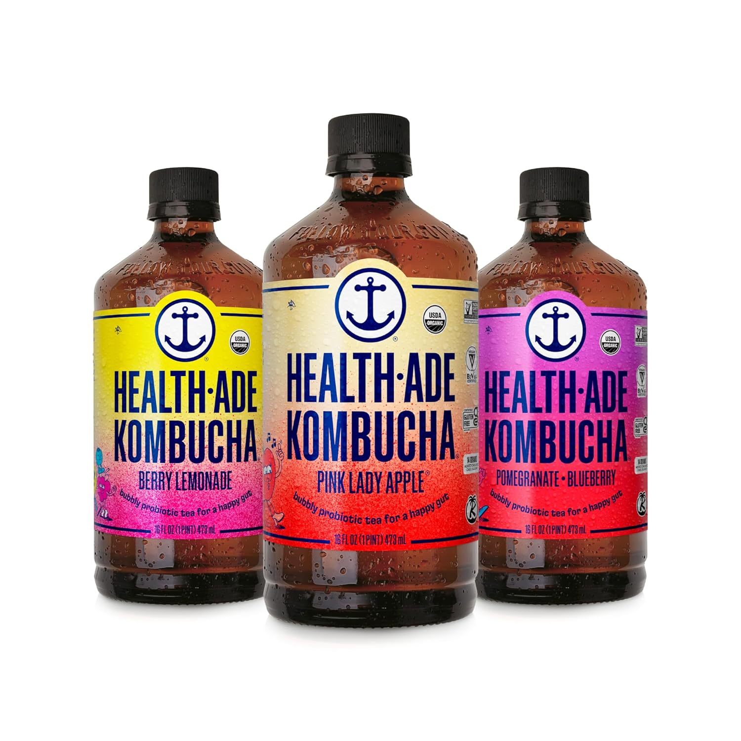 Health-Ade Kombucha Tea Variety Pack for Gut Health Support
