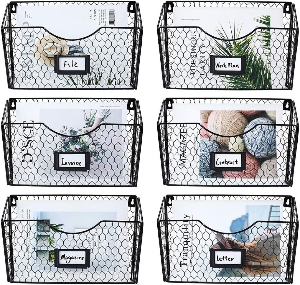 PAG 6 Pockets Hanging File Holder for Organized Spaces
