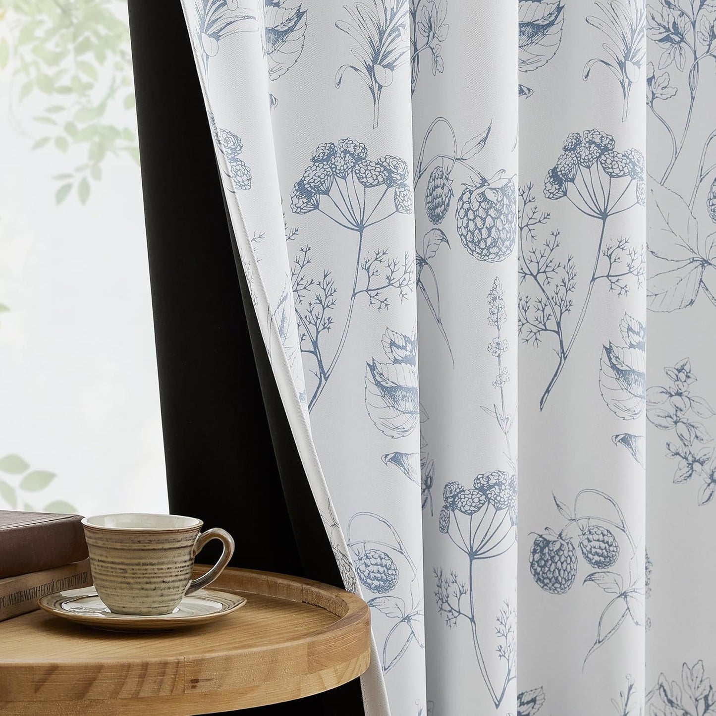 FMFUNCTEX Blackout Floral Curtains for Cozy Home Decor