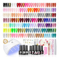 Gel Nail Polish Kit with UV Light - 73pc Fall Enchantment Set