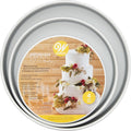 Wilton Aluminum Round Cake Pan Set, 4-Piece - Even Heating for Layered