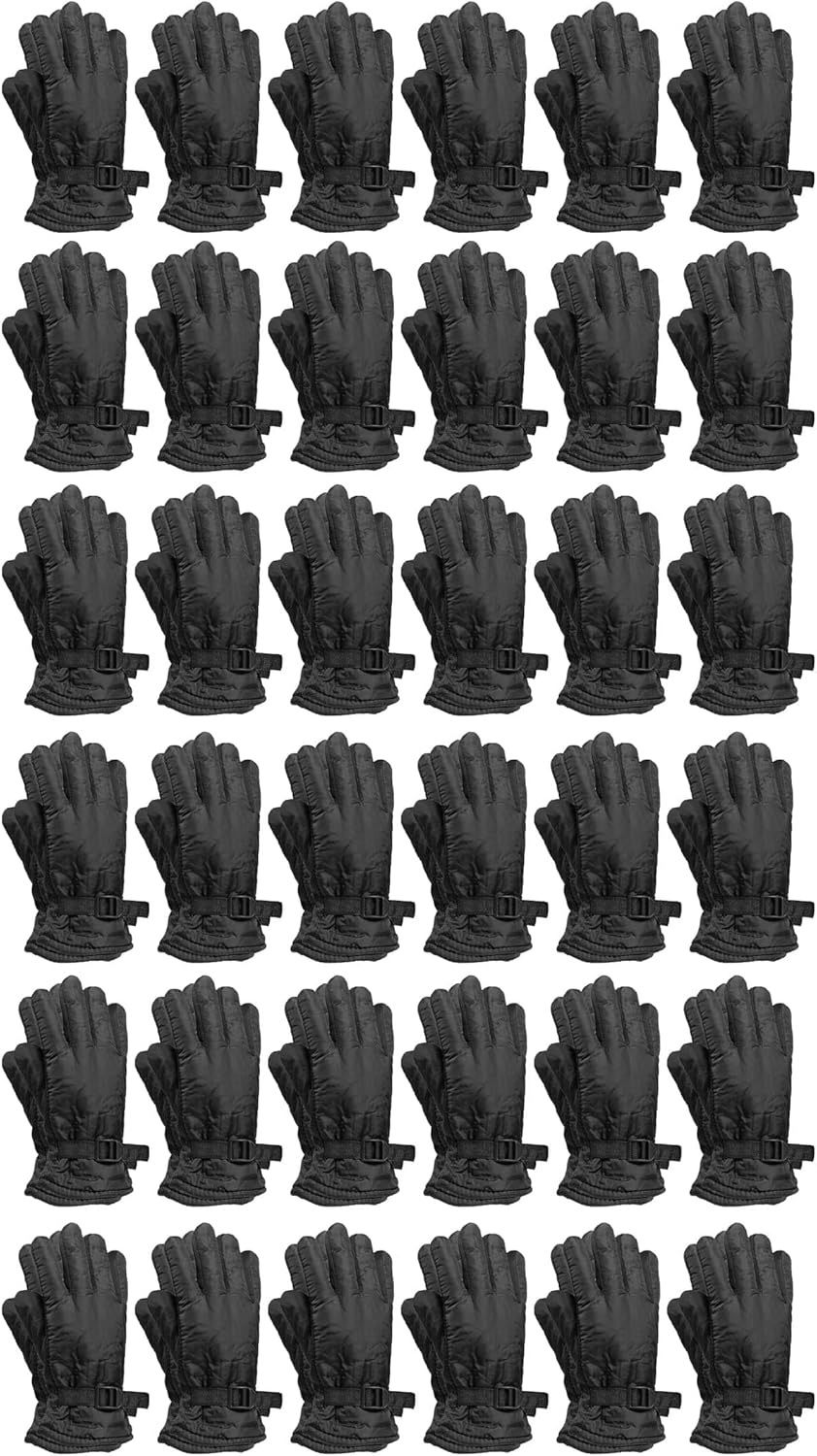Insulated Black Ski Gloves - Stay Warm in Style!