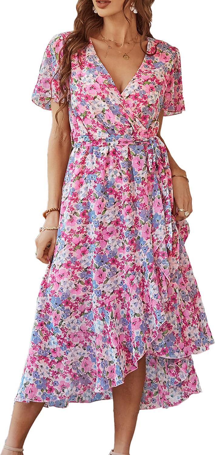 PRETTYGARDEN Women's Summer Floral Boho Maxi Dress for All Occasions