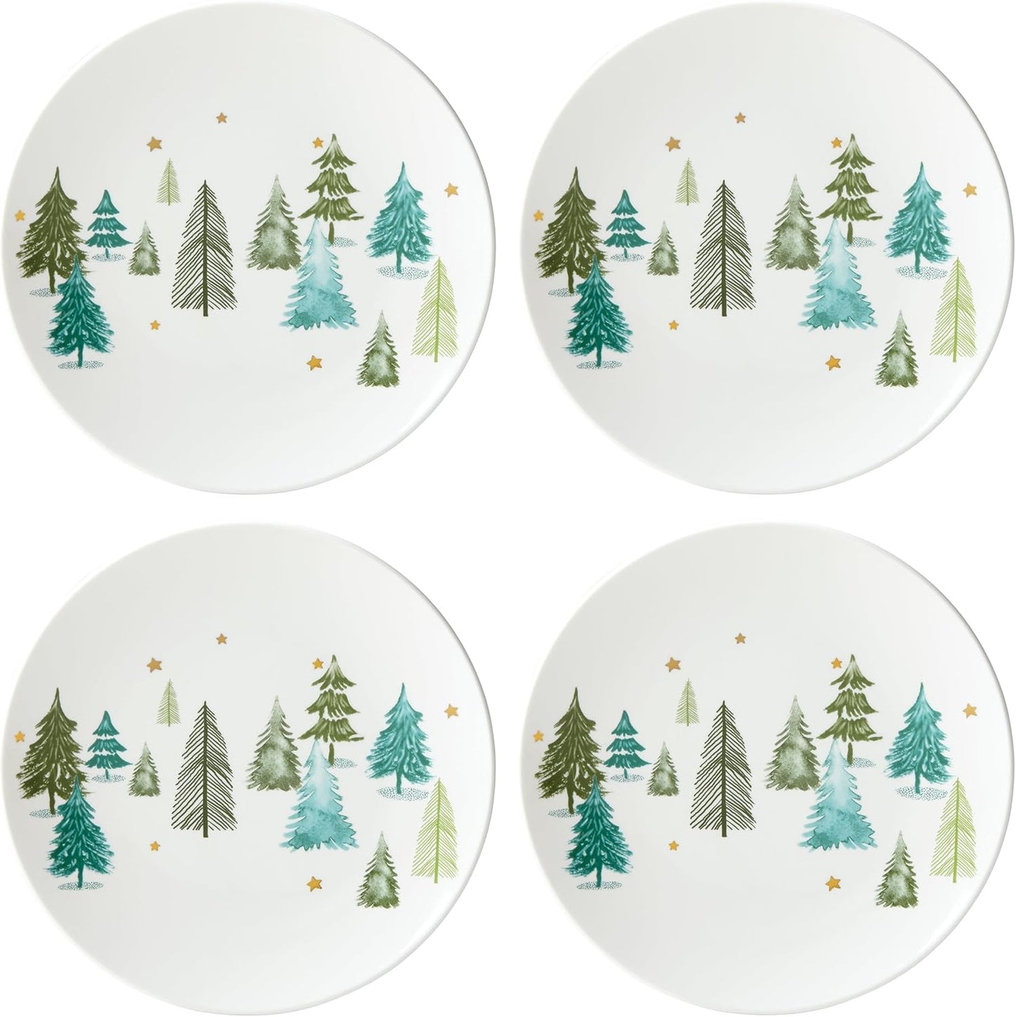 Lenox Balsam Lane 4-Piece Accent Plate Set for Holiday Hosting