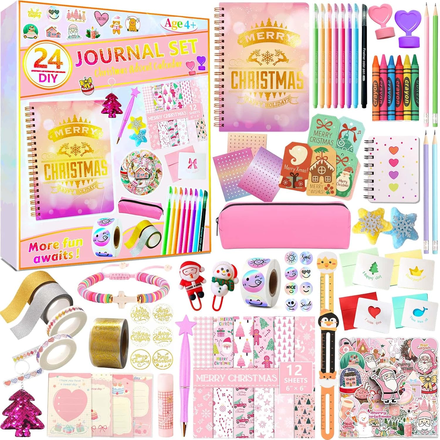 Advent Calendar 2025 for Girls - Creative DIY Journal Kit