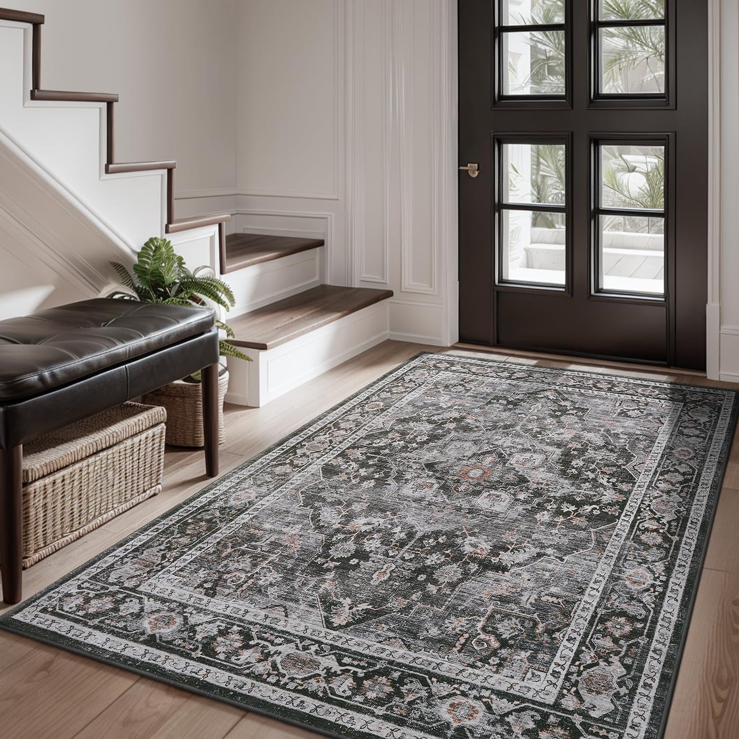 Soft Washable Area Rug for Living Room and Bedroom Comfort