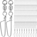 120pcs High Strength Fishing Snap Swivels Ball Bearing Swivels - Rust