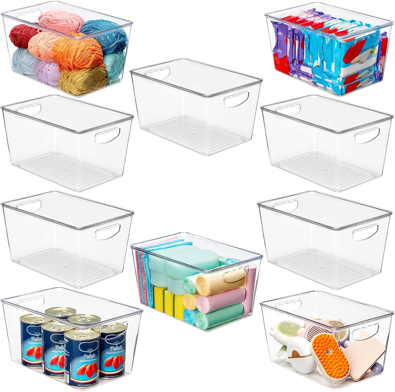 Clear Storage Bins with Lids - Perfect for Home Organization