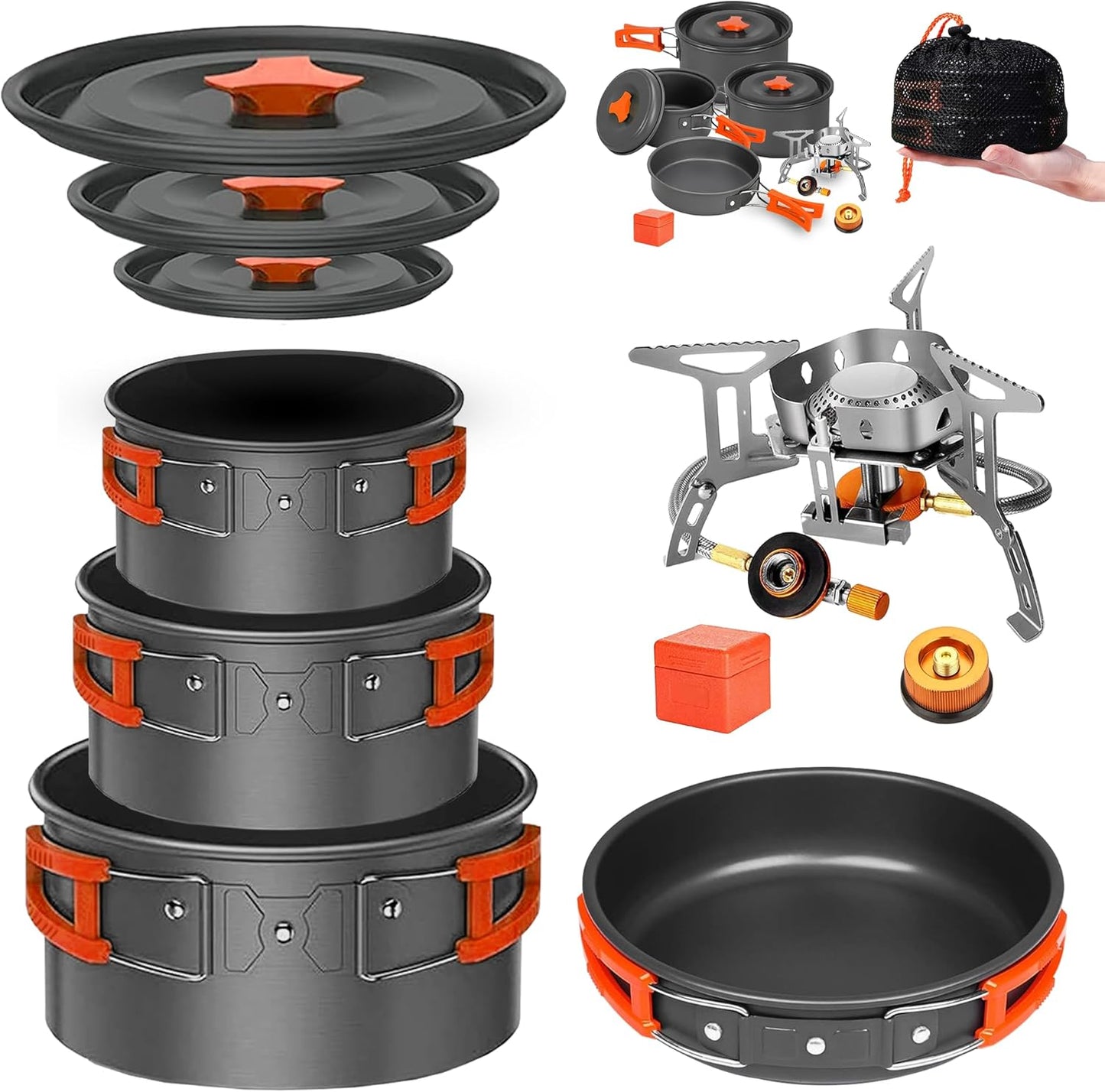 Portable All-in-One Non-Stick Cookware Set - Smokey Camp
