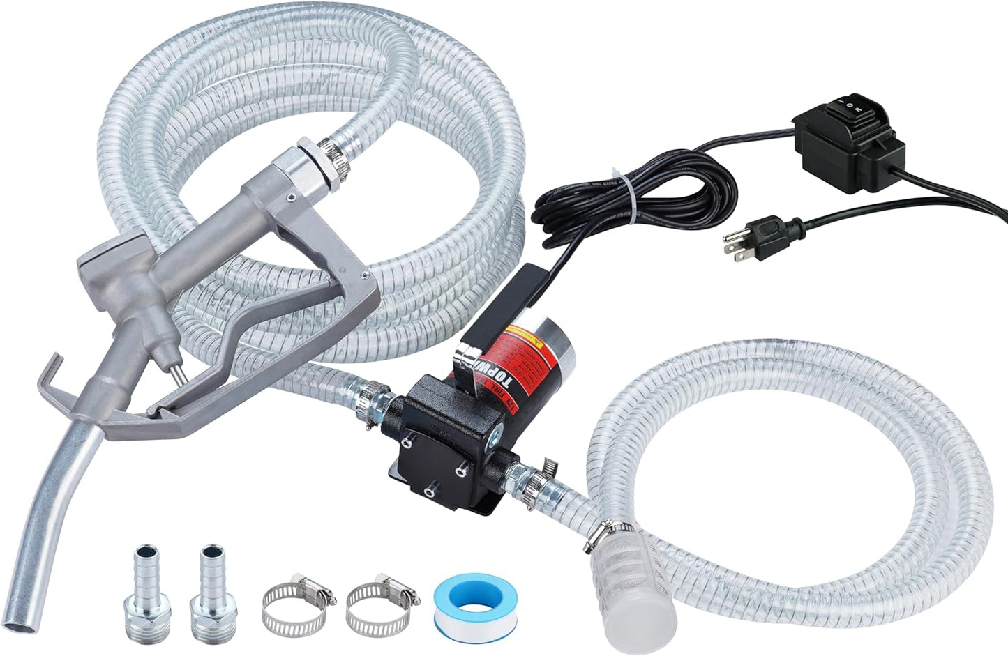 TOPWAY 110V Gasoline Fuel Pump Kit for Efficient Oil Transfer