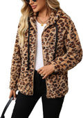 Womens Fleece Jacket Fall Winter Full Zip Sherpa Coat (Style 8HR9)