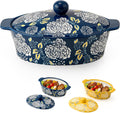 Ceramic Casserole Dish With Lid - Ovenproof Oval Baking Dish