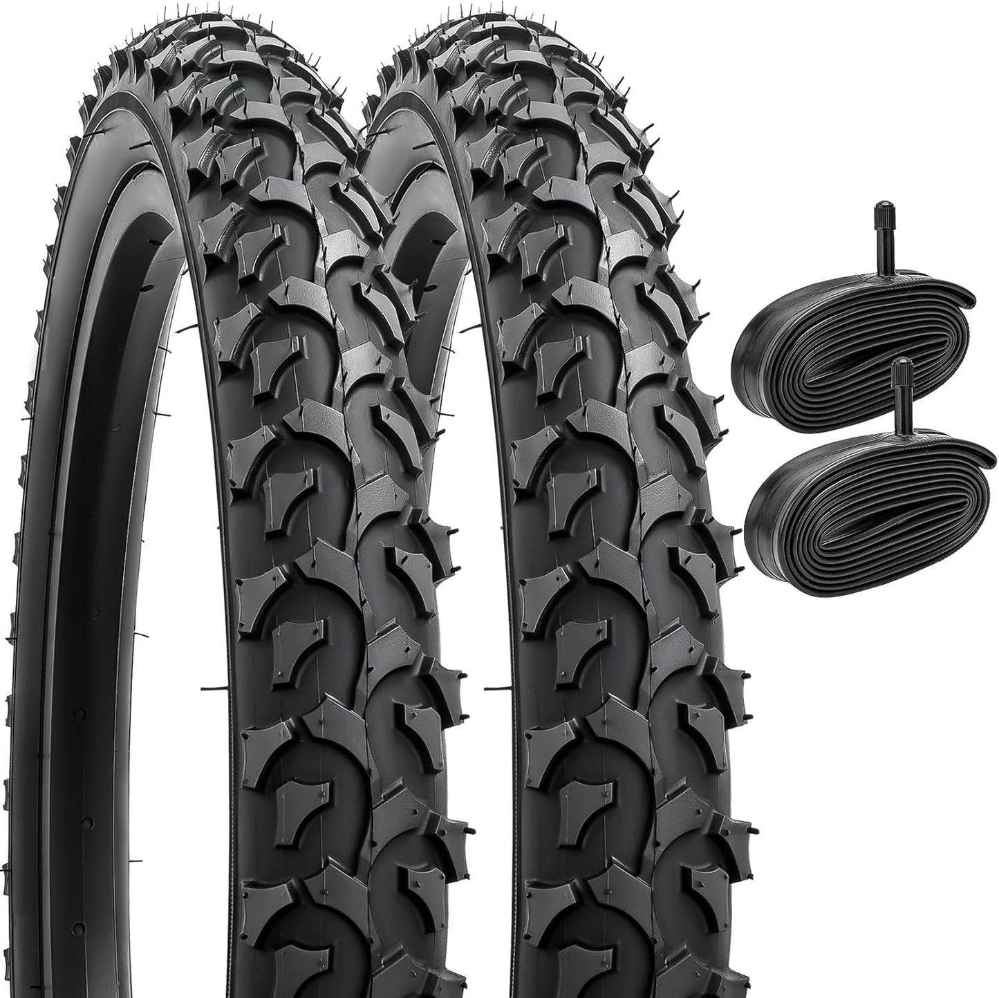 YUNSCM 16x1.95 Bike Tires and Heavy Duty Tubes for Mountain Bikes