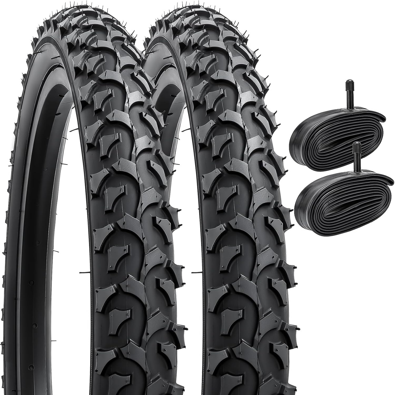 YUNSCM 16x1.95 Bike Tires and Heavy Duty Tubes for Mountain Bikes