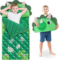 iPlay iLearn Kid Sleeping Bag Dinosaur Slumber Sack - Cozy 2-in-1 Nap
