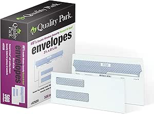 Quality Park Double-Window Security Envelopes for Payroll Checks