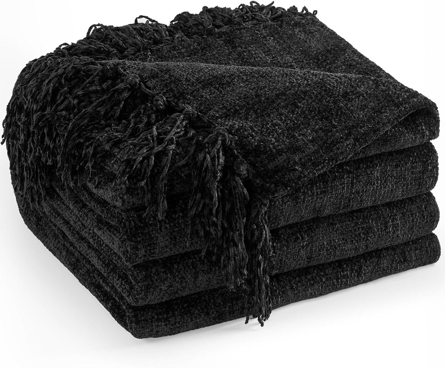 Chenille Throw Blanket for Couch 60in x 80in, Soft Cozy Design